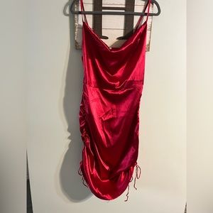 SHEIN dress size large.  Red satin